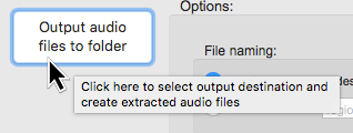 Extract the regions by pressing this button and specifying a location for the output files.